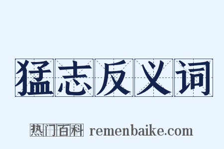 猛志反义词是什么意思的图片
